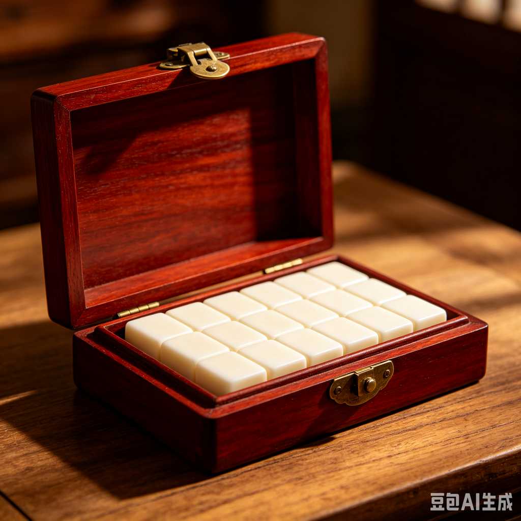 wood mahjong tiles