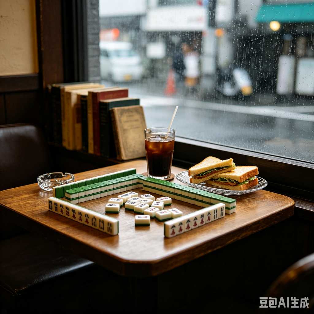 bamboo wood mahjong set